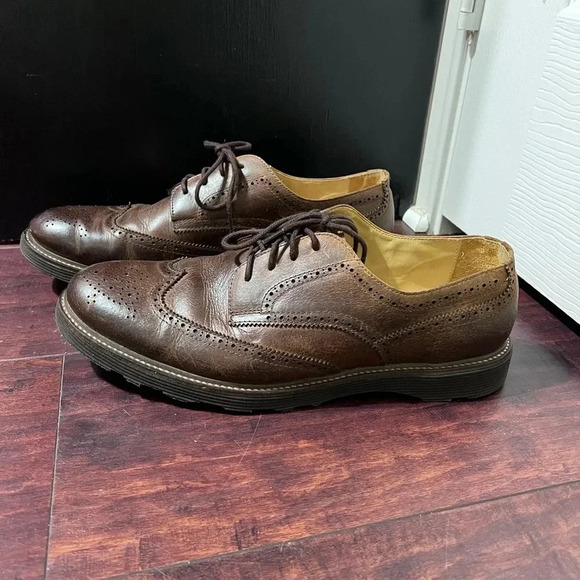 Martin Dingman Mens Shoes Sz 11M Oxford Brown Leather Wing Tip Worn 1X Like NEW! - Picture 6 of 10